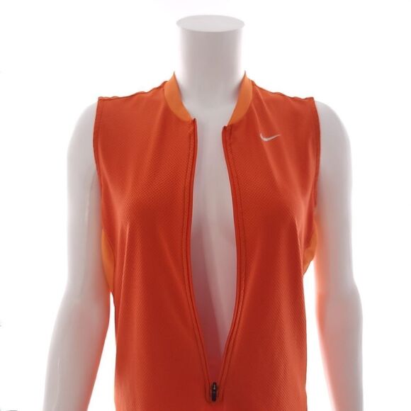 Nike Fit Dry Zip Closure Solid Orange Cycling Tank Top Womens Size M 8-10 - Picture 14 of 16